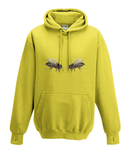 JanaRoos - Hoodies - Kids Hoodie - Packshot - Hand drawn illustration - Round neck - Long sleeves - Cotton - yellow - geel - bee's - bijen